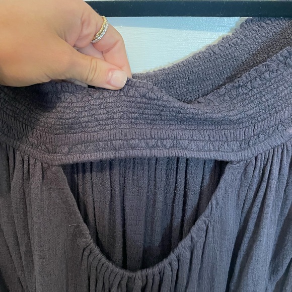 FREE PEOPLE Santorini off the shoulder grey top - Picture 6 of 10